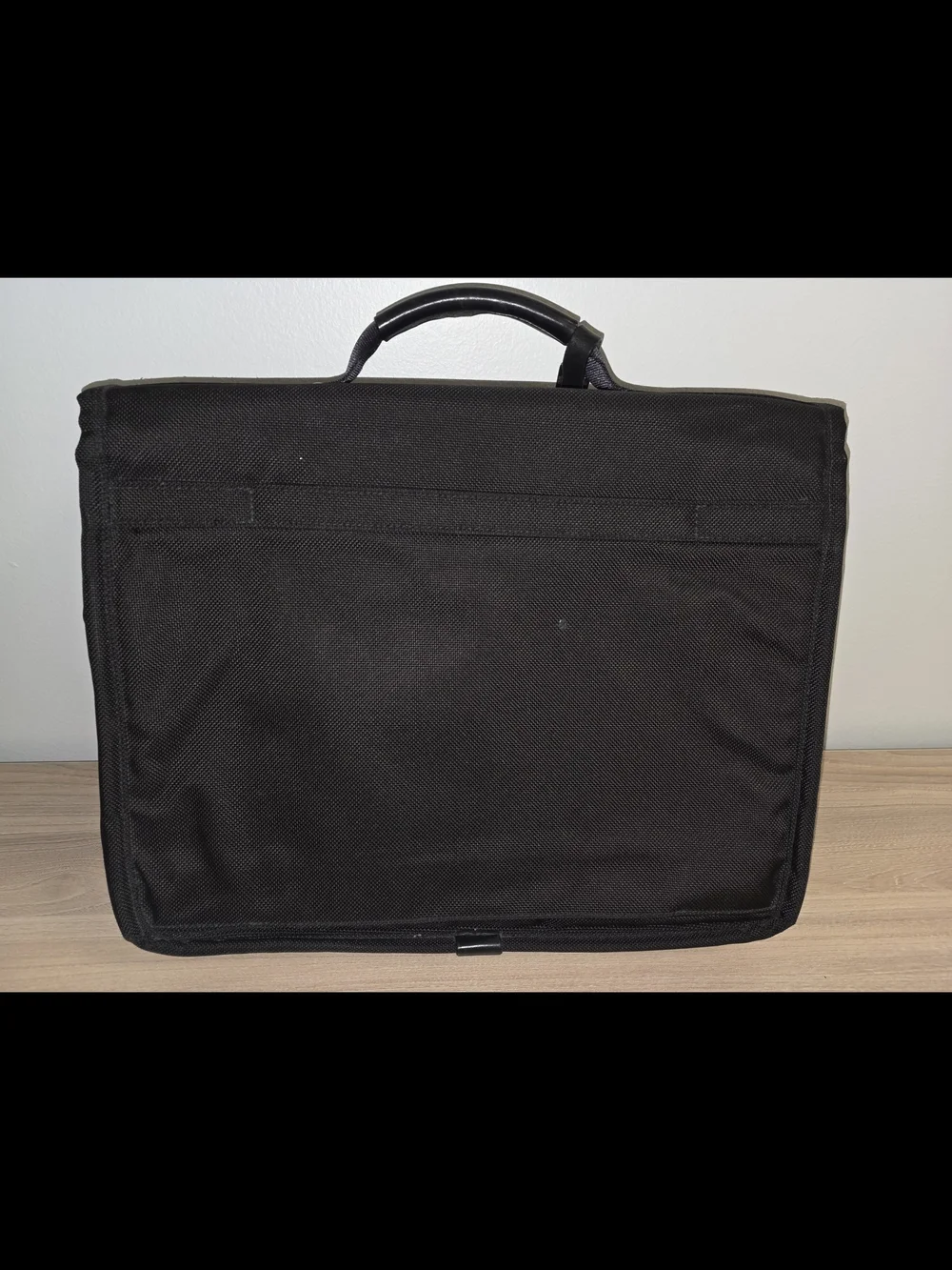 Tumi Black Men's Briefcase Laptop Bag with Leather Accents